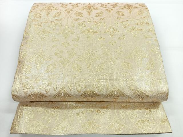 平和屋着物◎佐賀錦　両面　六通柄袋帯　正倉院花文　金銀糸　正絹　逸品　CAAY5472nb