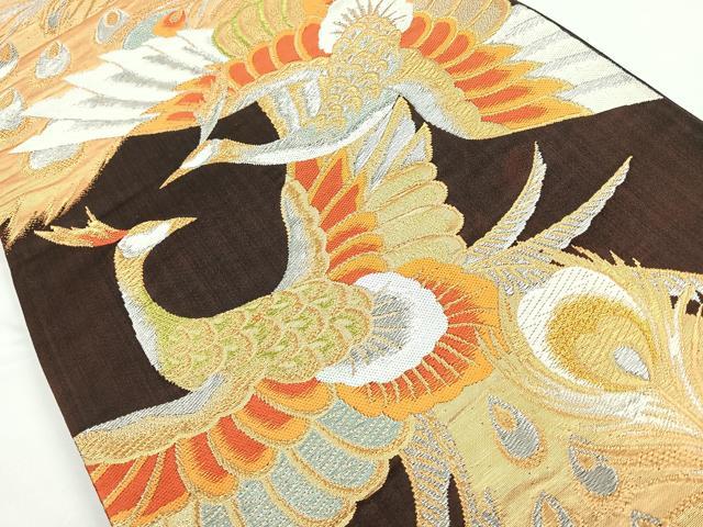 平和屋着物◎六通柄袋帯　鳳凰花文　金銀糸　正絹　逸品　CAAY5490nb