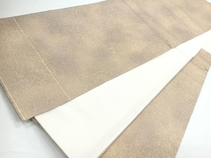 平和屋着物◎六通柄袋帯　霞文　金糸　正絹　逸品　CAAY5525nb