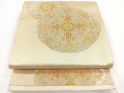 平和屋着物◎六通柄袋帯　宝相華　金銀糸　正絹　逸品　CAAY5545nb