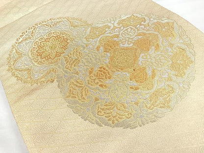 平和屋着物◎六通柄袋帯　宝相華　金銀糸　正絹　逸品　CAAY5545nb