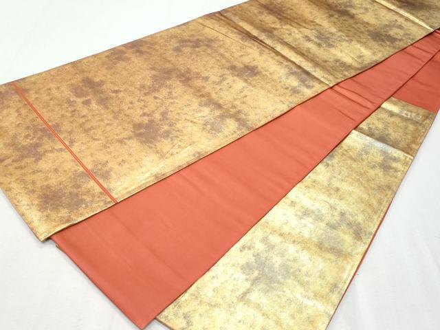 平和屋着物◎六通柄袋帯　霞文　引箔　正絹　逸品　CAAY5962fb