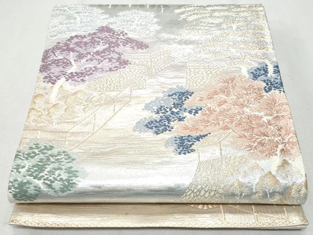 平和屋着物◎六通柄袋帯　東山参道文様　金銀糸　正絹　逸品　CAAY5975fb