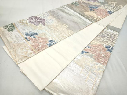 平和屋着物◎六通柄袋帯　東山参道文様　金銀糸　正絹　逸品　CAAY5975fb