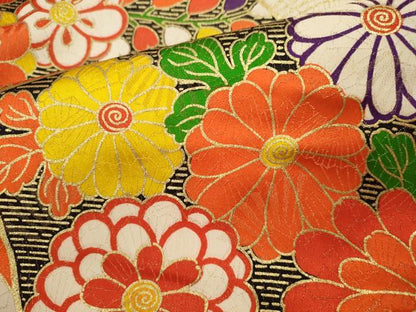 平和屋着物∵女の子 十三参り 子供 祝着・長襦袢・袋帯セット 刺繍 雲取り流水渡橋吉祥花文 金通し地 逸品 CAAY6019ze