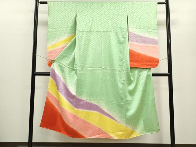 平和屋着物∵女の子　十三参り　子供　祝着　紗綾形地紋　暈し染め　逸品　CAAY6026ze