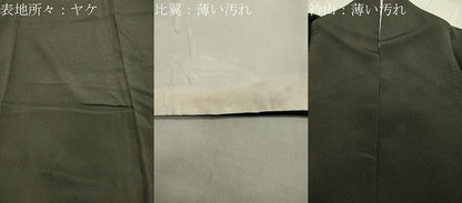 平和屋着物■豪華黒留袖　刺繍　笹竹文　暈し染め　金彩　正絹　逸品　CAAY6522gh
