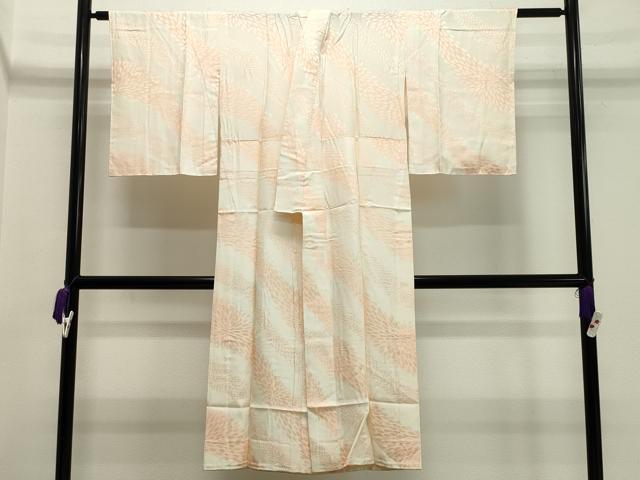 平和屋着物■長襦袢　無双仕立て　斜線花地紋　暈し染め　正絹　逸品　CAAY6571gh