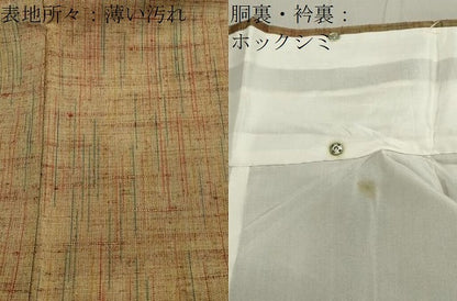 平和屋着物■上質な紬 縞 正絹 逸品 CAAY6757gh