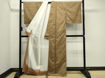 平和屋着物■上質な紬 縞 正絹 逸品 CAAY6757gh