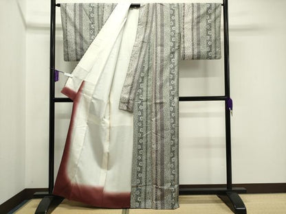 平和屋着物●上質な紬　アンサンブル　花間道　正絹　逸品　CAAY6761gh