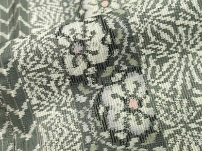 平和屋着物●上質な紬　アンサンブル　花間道　正絹　逸品　CAAY6761gh