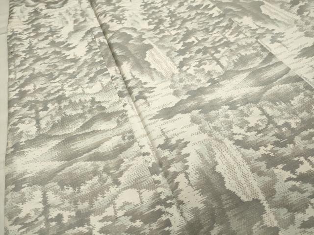 平和屋着物●本場大島紬 白大島 草木文 総絣 正絹 逸品 CAAY6770gh