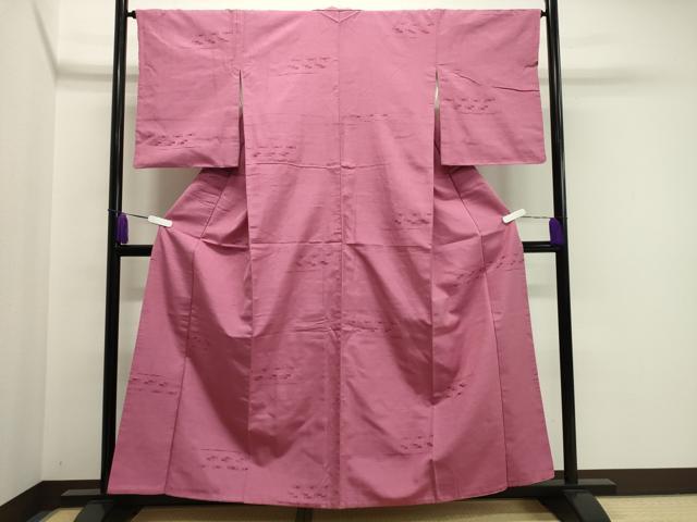 平和屋着物●上質な紬　霞文　正絹　逸品　CAAY6775gh
