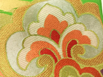 平和屋着物●西陣 川島織物 六通柄 本袋帯 唐織 松皮菱花文 金銀糸 正絹 逸品 CAAY6927vp