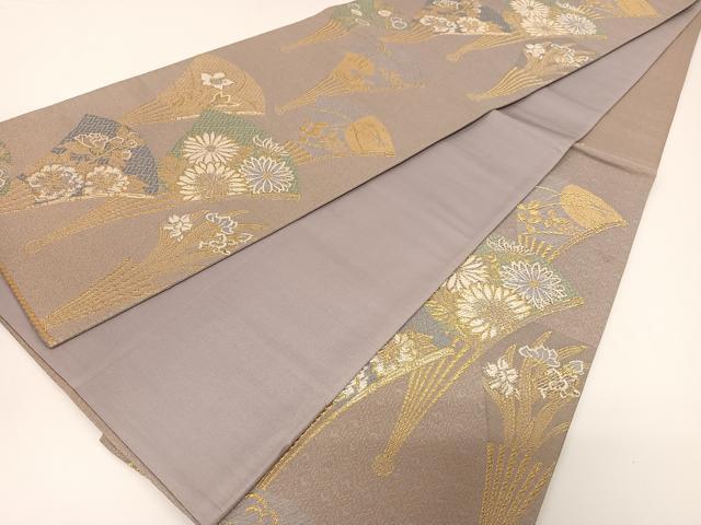 平和屋着物▼六通柄袋帯　名宝琳派　金銀糸　正絹　逸品　CAAY6957vp