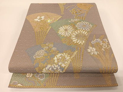 平和屋着物▼六通柄袋帯　名宝琳派　金銀糸　正絹　逸品　CAAY6957vp