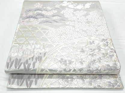 平和屋着物◎六通柄袋帯　唐織　籬花文　金銀糸　正絹　逸品　CAAY7220th