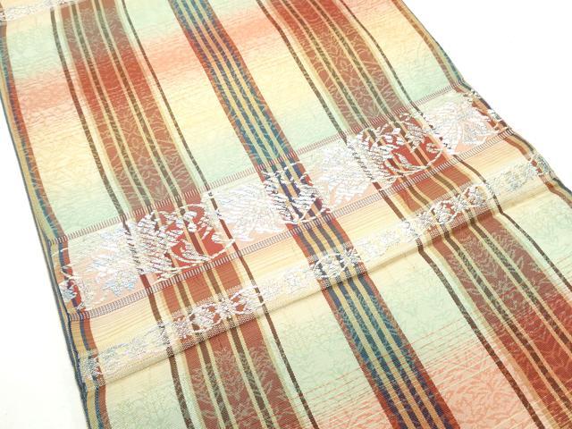 平和屋着物◎六通柄袋帯 横段花文 CAAY7223th