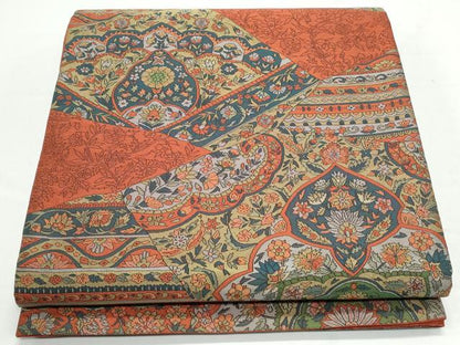 平和屋着物◎六通柄袋帯 切嵌更紗花文 正絹 逸品 CAAY7243th