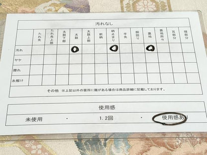 平和屋着物◎六通柄袋帯 天井花丸文 金糸 正絹 逸品 CAAY7244th