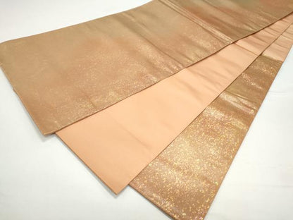 平和屋着物◎六通柄袋帯　霞文　引箔　正絹　逸品　CAAY7279th
