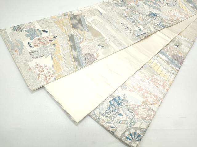平和屋着物◎六通柄袋帯　春空き鎌倉　金銀糸　正絹　逸品　CAAY7280th