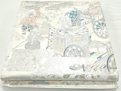 平和屋着物◎六通柄袋帯　春空き鎌倉　金銀糸　正絹　逸品　CAAY7280th