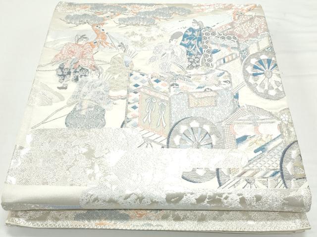 平和屋着物◎六通柄袋帯　春空き鎌倉　金銀糸　正絹　逸品　CAAY7280th