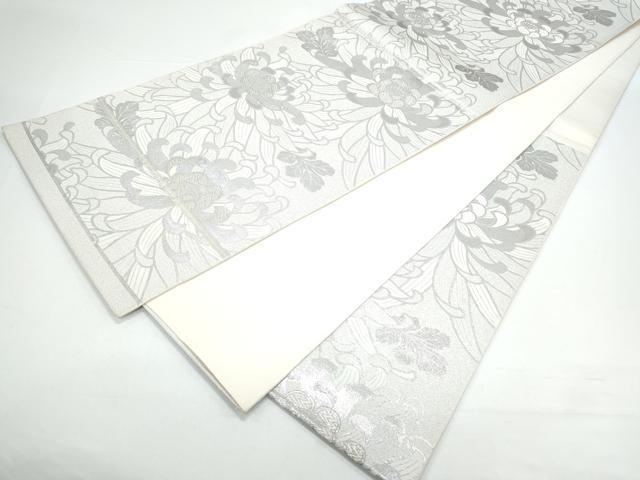 平和屋着物◎六通柄袋帯　乱菊　銀糸　正絹　逸品　CAAY7296th