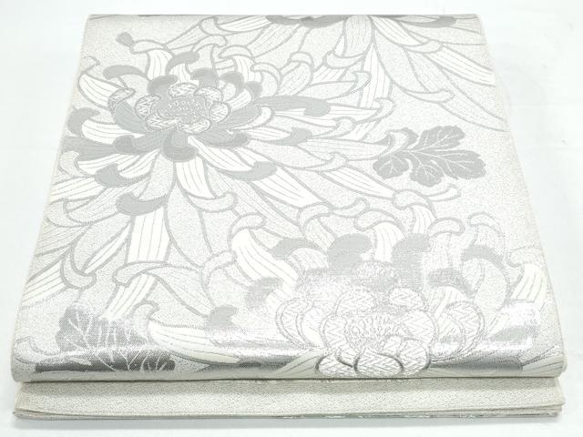 平和屋着物◎六通柄袋帯　乱菊　銀糸　正絹　逸品　CAAY7296th