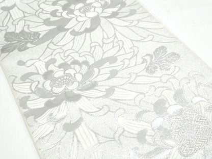 平和屋着物◎六通柄袋帯　乱菊　銀糸　正絹　逸品　CAAY7296th