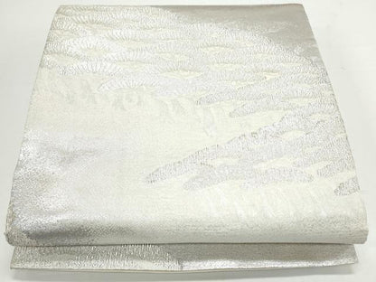 平和屋着物◎六通柄袋帯　松文　銀糸　正絹　逸品　CAAY7306th