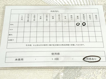 平和屋着物◎六通柄袋帯　孔雀文　銀糸　正絹　逸品　CAAY7313th