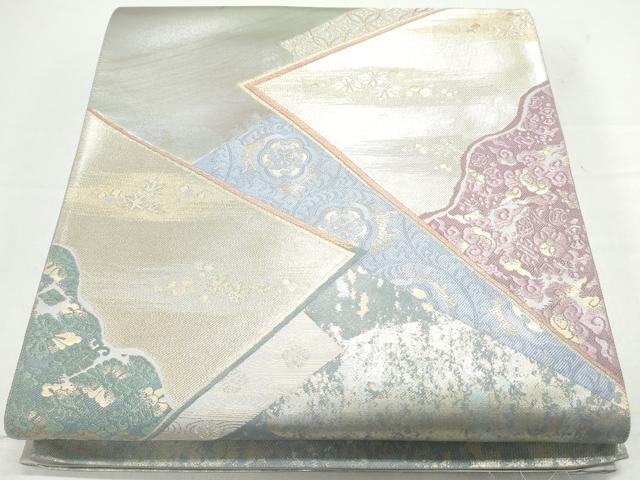 平和屋着物◎六通柄袋帯 唐織 吉祥文 金糸 引箔 正絹 逸品 CAAY7337th