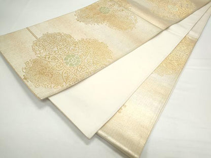 平和屋着物◎六通柄袋帯 正倉院花文 金糸 正絹 逸品 CAAY7352th