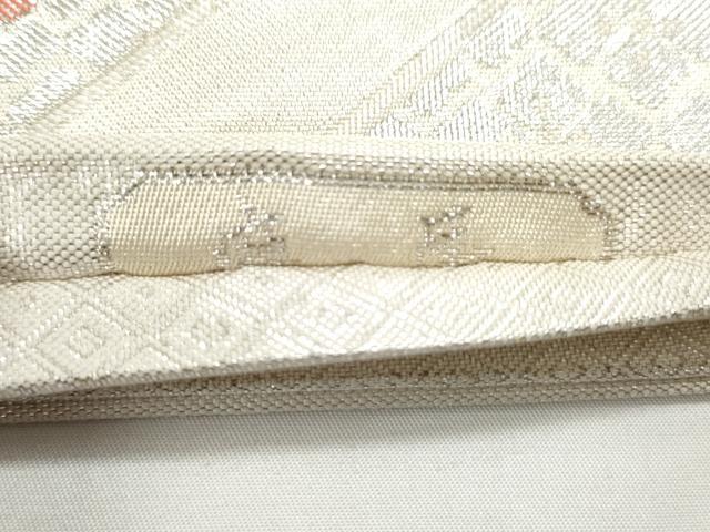 平和屋着物◎佐賀錦 六通柄袋帯 唐織 扇面花文 金銀糸 正絹 逸品 CAAY7353th