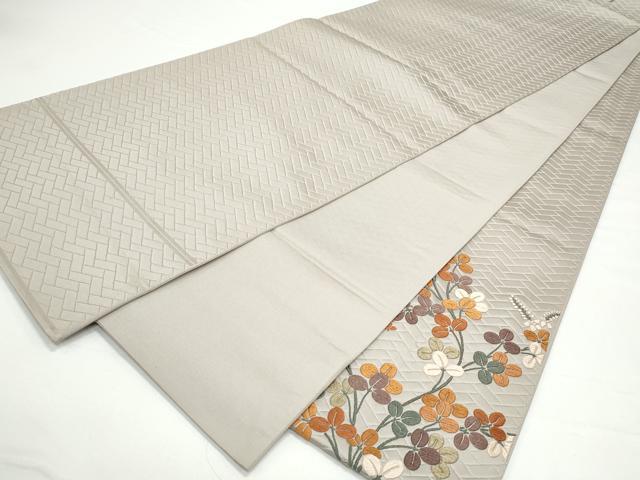 平和屋着物◎太鼓柄袋帯　唐織　花蝶文　正絹　逸品　CAAY7376th