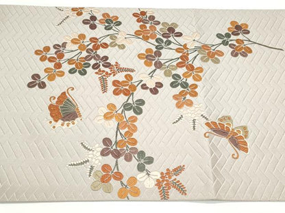 平和屋着物◎太鼓柄袋帯　唐織　花蝶文　正絹　逸品　CAAY7376th