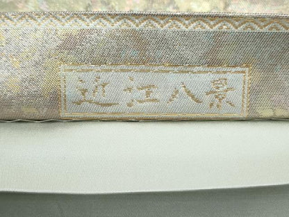 平和屋着物◎六通柄袋帯 日本の情景 近江八景 引箔 正絹 逸品 CAAY7434th