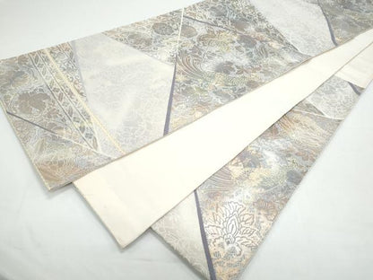 平和屋着物◎六通柄袋帯 更紗花鳥文 金銀糸 正絹 逸品 CAAY7440th