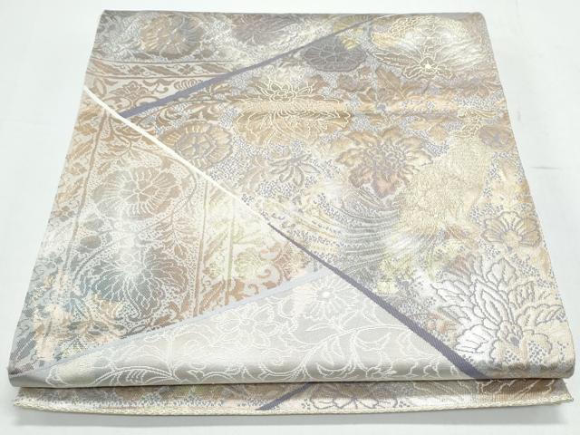 平和屋着物◎六通柄袋帯 更紗花鳥文 金銀糸 正絹 逸品 CAAY7440th