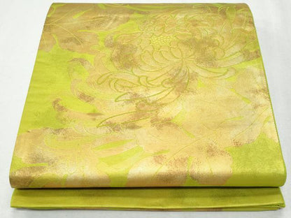 平和屋着物◎西陣　六通柄袋帯　乱菊文　金糸　正絹　逸品　CAAY7607fb