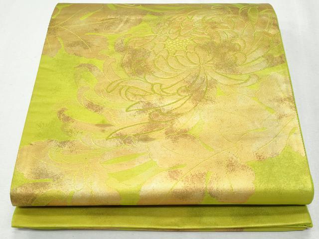 平和屋着物◎西陣　六通柄袋帯　乱菊文　金糸　正絹　逸品　CAAY7607fb