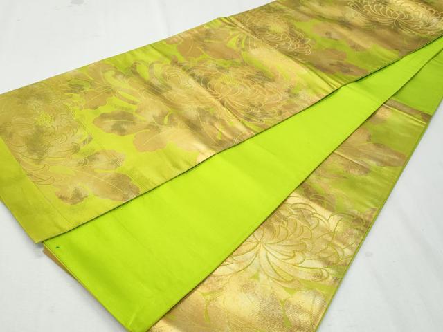 平和屋着物◎西陣　六通柄袋帯　乱菊文　金糸　正絹　逸品　CAAY7607fb