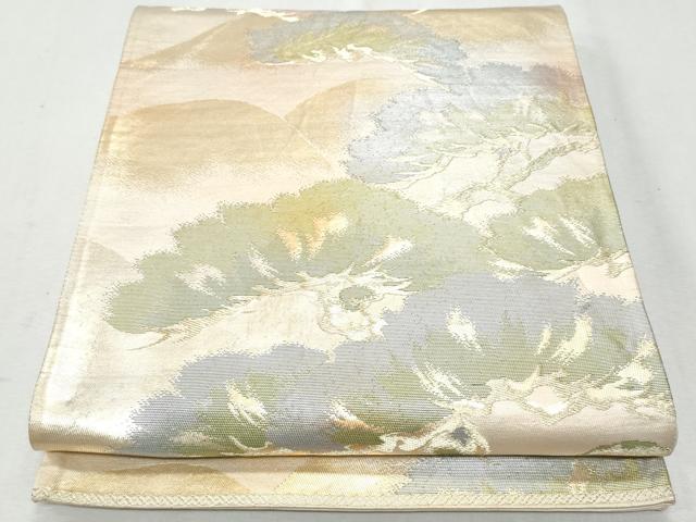 平和屋着物◎六通柄袋帯　松　金銀糸　正絹　逸品　CAAY7617fb