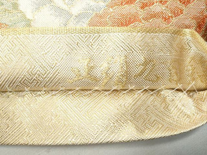 平和屋着物◎佐賀錦　六通柄袋帯　花車文　金糸　正絹　逸品　CAAY7724fb