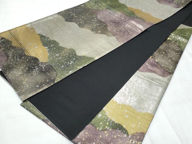平和屋着物◎六通柄袋帯 霞文 引箔 正絹 逸品 CAAY7725fb