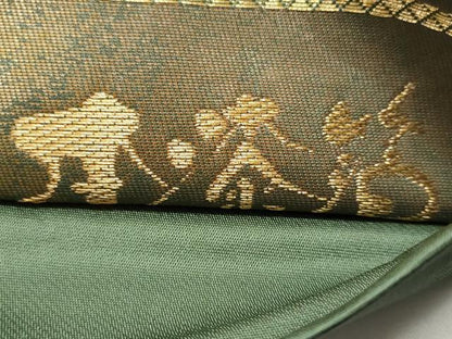 平和屋着物◎六通柄袋帯　霞文　九百錦引箔　本漆箔　正絹　逸品　CAAY7753fb