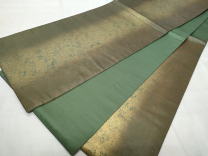 平和屋着物◎六通柄袋帯　霞文　九百錦引箔　本漆箔　正絹　逸品　CAAY7753fb